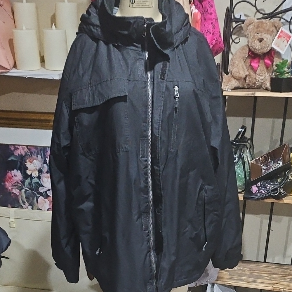Swiss Tech Black Windbreaker Jacket